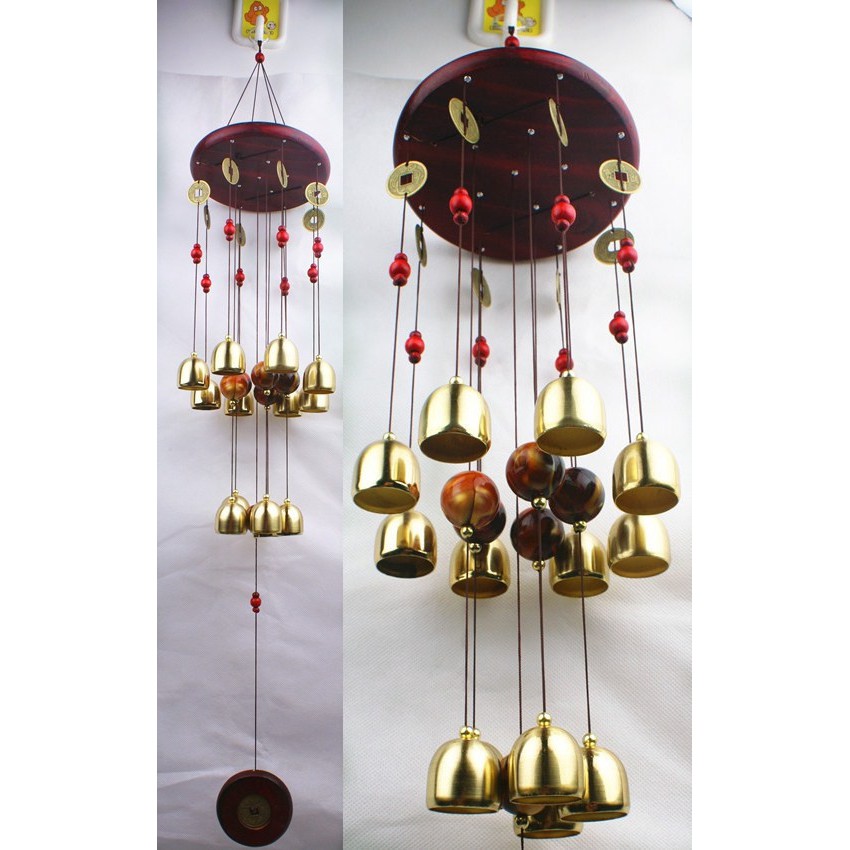 Chuông gió 2 tầng cầu tài lộc, may mắn