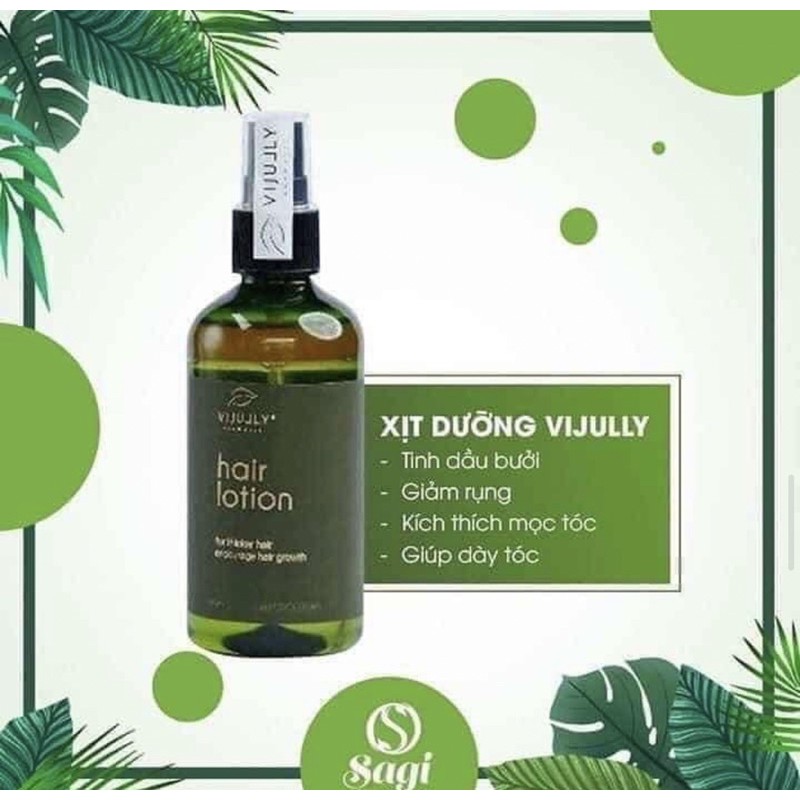 HAIR LOTION - Tinh Dầu Bưởi ViJully 🎁2 vòi + cột tóc + thiệp