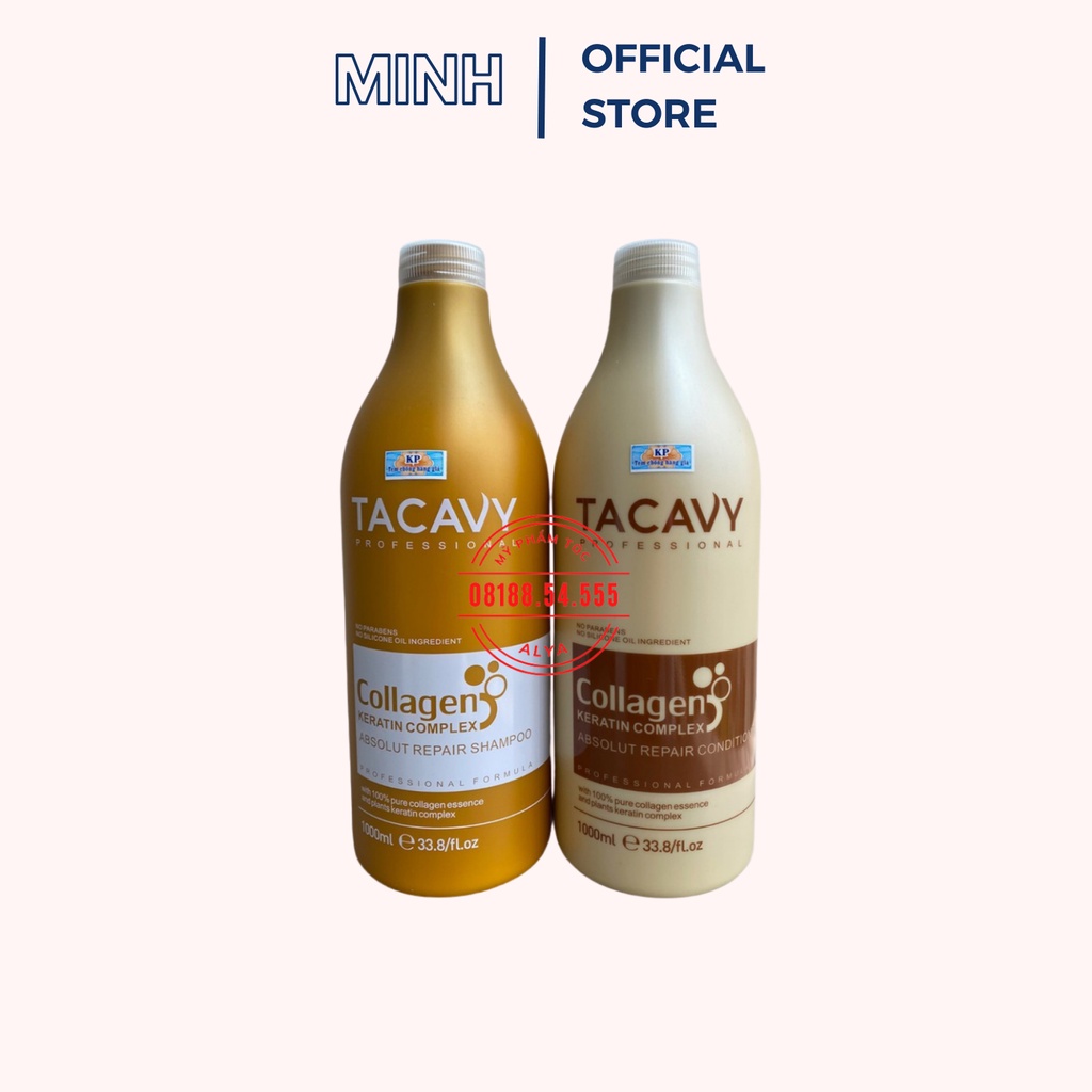 CẶP DẦU GỘI XẢ TACAVY 1000ML PHỤC HỒI HƯ TỔN, KHÔ XƠ GÃY RỤNG 🎯️🎯️🎯HÀNG CHÍNH HÃNG