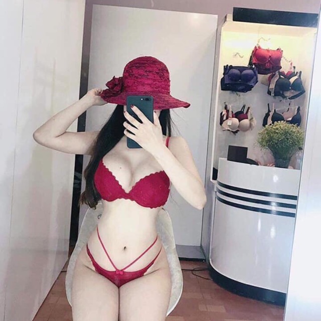 Bộ đồ lót Vic ren quần dây có gọng đệm nâng ngữ - BL