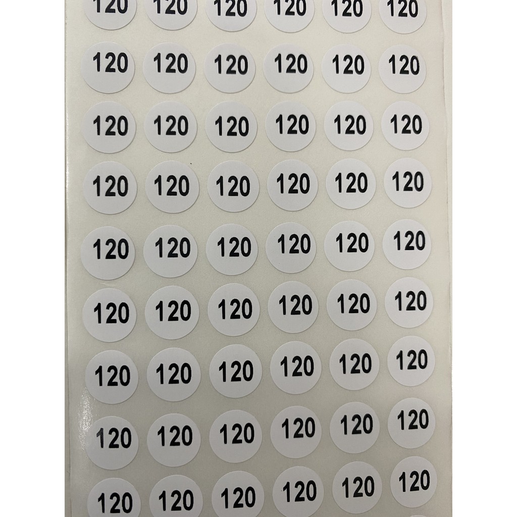 Tem size - Decal Size số dán quần áo 80, 90,100,110,120,130,140.