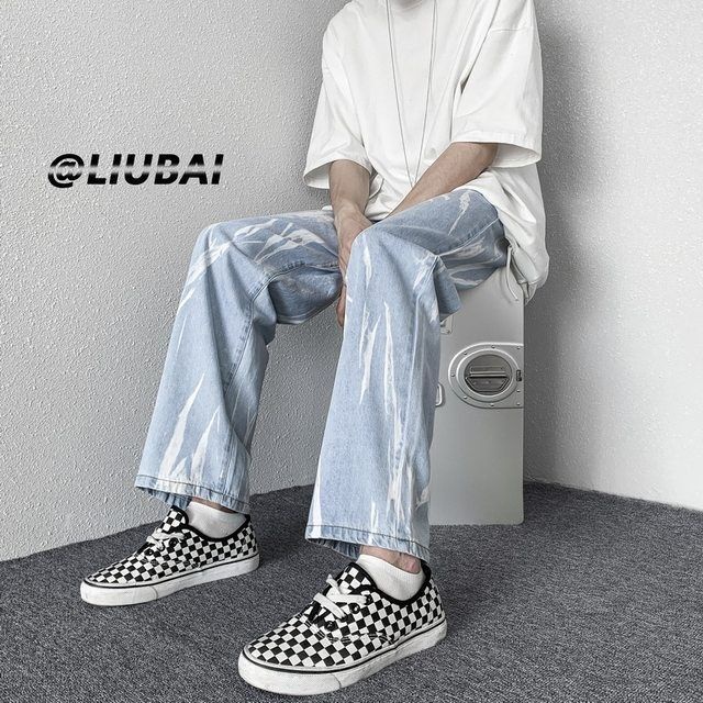 Quần Jeans Nam Dài Ống Rộng Thời Trang Phong Cách