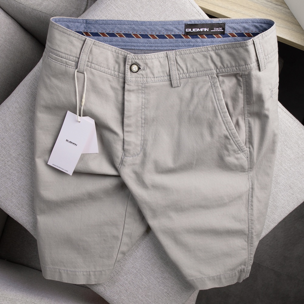 Quần short linen coolman chất vải mềm mịn thoáng mát, form regular - BUBMAN