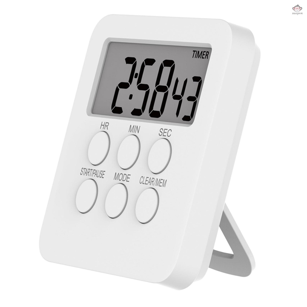 Đồng Hồ Đếm Ngược 24 Giờ Kỹ Thuật Số Màn Hình LCD Không Ồn Dùng Cho Học Tập / Văn Phòng / Thể Thao