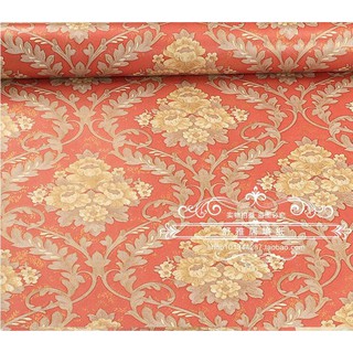 Decal 1m dán tường khổ 45cm - có sẵn keo - HOA VĂN CHÂU ÂU ĐỎ GG129