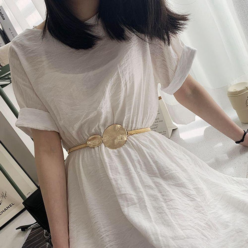 Thắt Lưng Co Giãn Bằng Kim Loại Dễ Phối Đồ Thời Trang Dành Cho Nữ|Dây Xích Trang Trí Quần