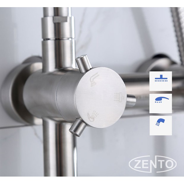 Bộ sen cây tắm nóng lạnh inox Zento SUS8401