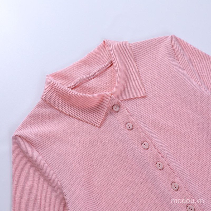 Bộ Jumpsuit Tay Ngắn Cổ Polo Chất Cotton Thiết Kế Thanh Lịch Cho Phái Nữ - Hàng mới về | BigBuy360 - bigbuy360.vn