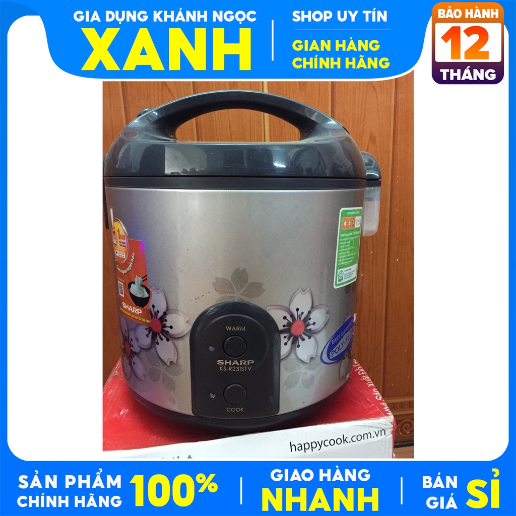 Nồi cơm điện Sharp 2.2 lít KS-R231STV MỚI 100% -Lòng nồi phủ chống dính -Bảo Hành 12 tháng