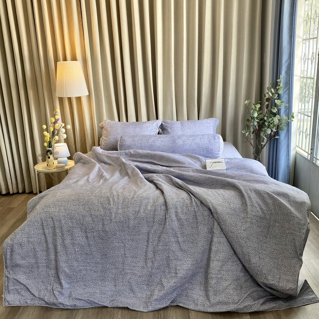 Bộ ga giường và vỏ gối MicroTencel K-Bedding by Everon Màu Xám KMTP115