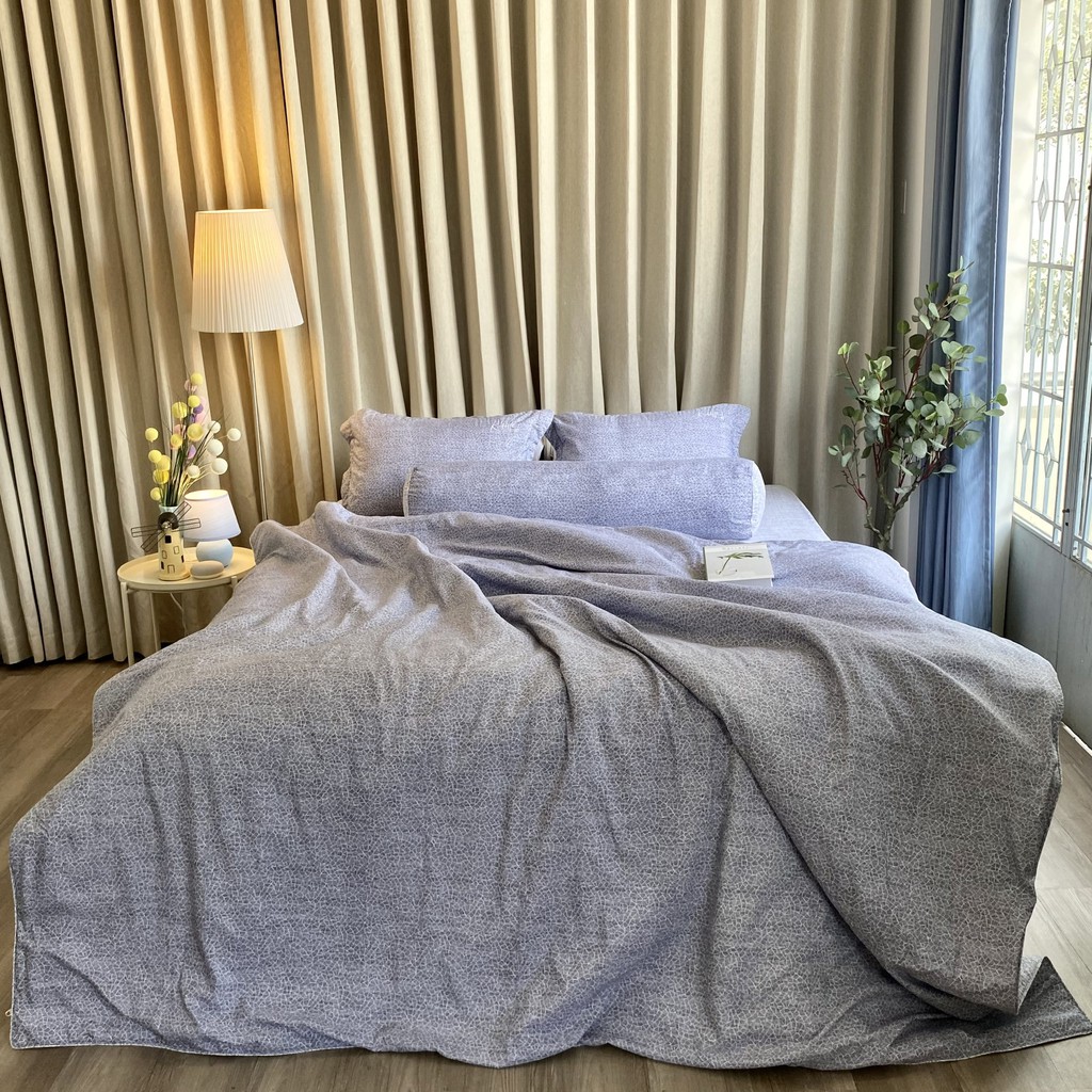 Bộ ga giường và vỏ gối MicroTencel K-Bedding by Everon Màu Xám KMTP115 (4 món)