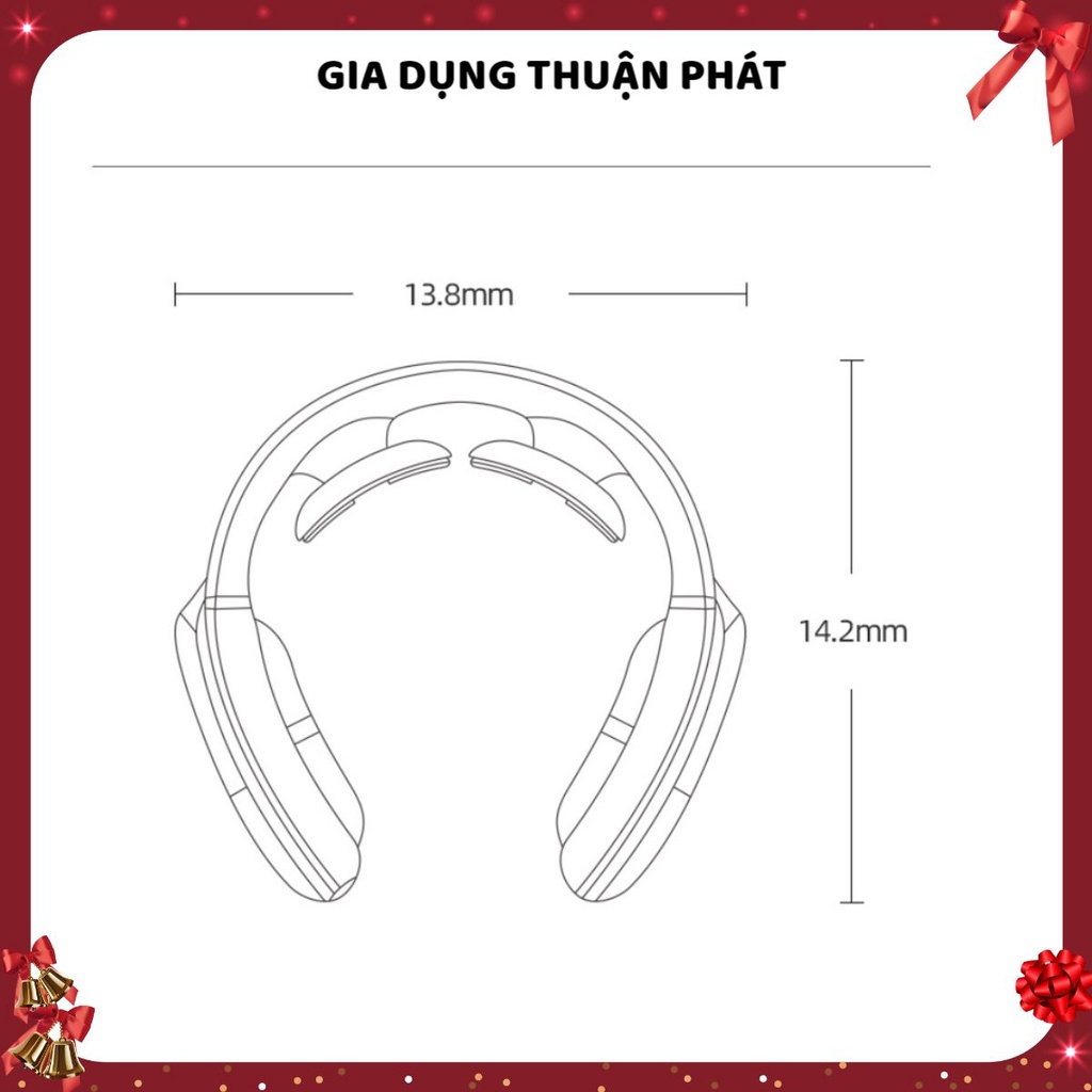 Máy massage PGG D12, xoa bóp cổ vai gáy, chườm nóng cổ, giúp bảo vệ sức khỏe, hàng chính hãng, độ bền cao