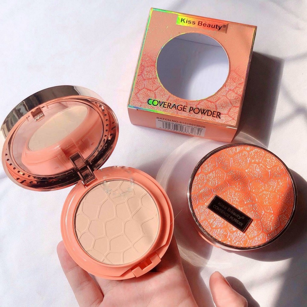 Phấn nén 2 tầng Kiss Beauty Coverage Powder