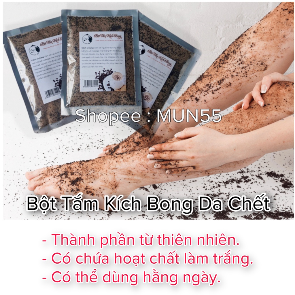 ❌HOT❌ Bột Tắm Kích Bong Da Lần 2 - Muối khoáng tẩy tế bào da chết cafe ( có thể dùng thường xuyên )