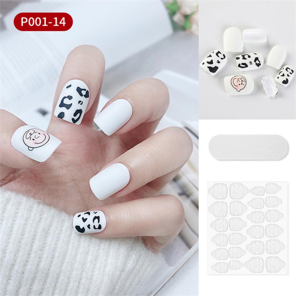 Bộ 24 Móng Tay Giả Nhiều Màu Có Thể Tái Sử Dụng F2M1