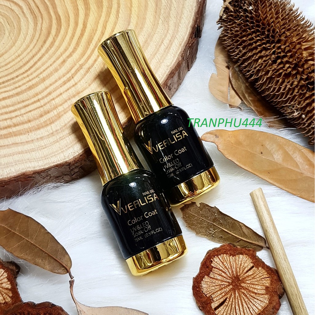 Sơn gel VERLISA khử dầu , base , top,top mờ lông ,cứng móng chai 15ml