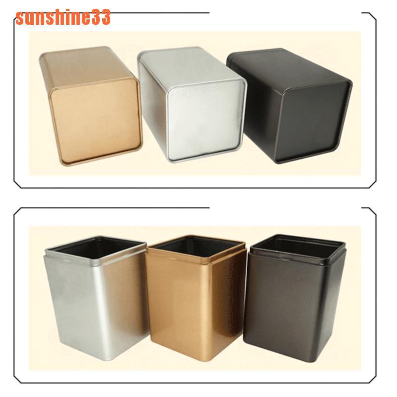 Hộp thiếc vuông đựng bảo quản trà