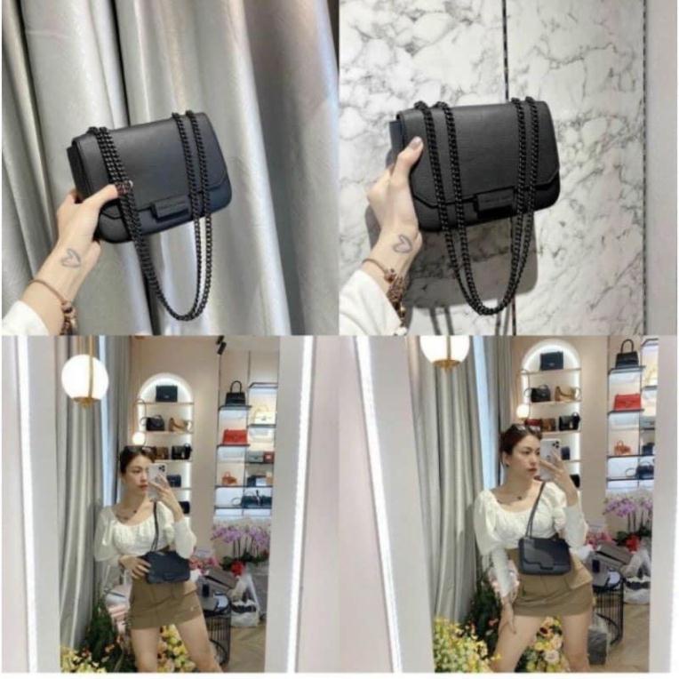 Túi da sần khoá bấm size 20 dây full xích chuẩn xuất xịn hàng cao cấp