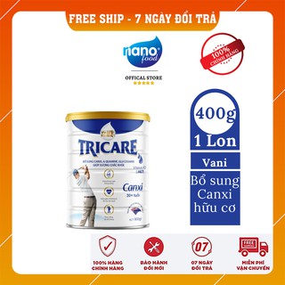 Sữa Canxi Milk Tricare Nanofood 400g - Sữa bổ sung canxi cho người lớn tuổi, giúp xương chắc khỏe, ngăn ngừa loãng xương
