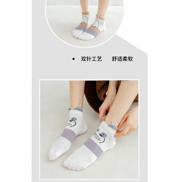 Vớ tất cổ ngắn gấu Pooh hoạt hình thú có tai