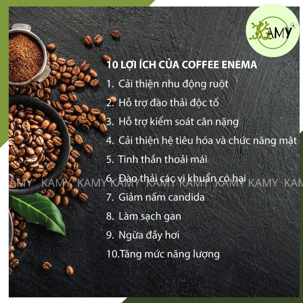 Bột cà phê thải độc đại tràng   Viethealthy loại RANG túi 1kg cho người mới