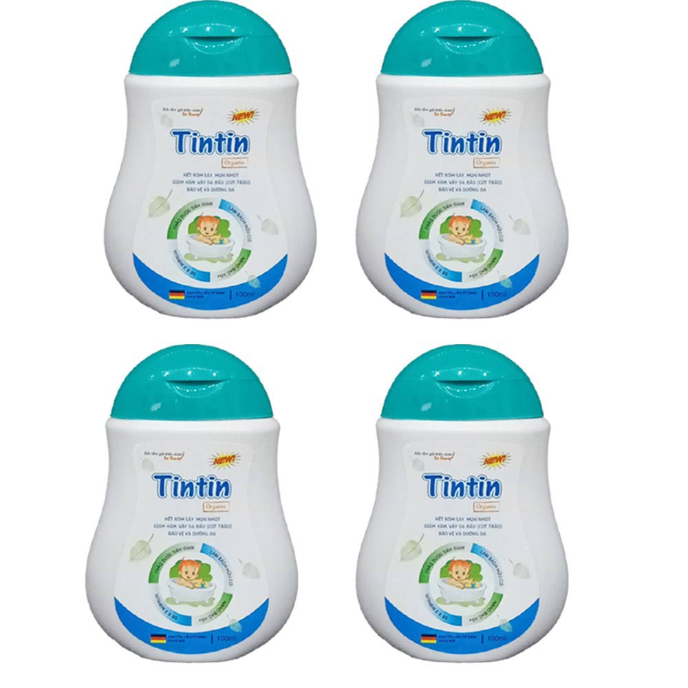 Sữa tắm gội cho bé từ thảo dược Tintin 2 trong 1 - giảm rôm sảy, mẩn ngứa, hăm da cho trẻ sơ sinh và trẻ nhỏ
