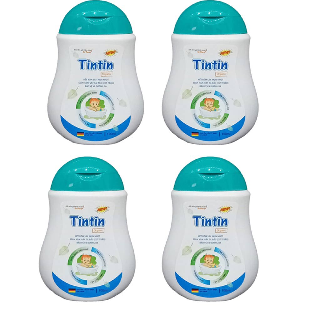Sữa tắm gội cho bé từ thảo dược Tintin 2 trong 1 - giảm rôm sảy, mẩn ngứa, hăm da cho trẻ sơ sinh và trẻ nhỏ