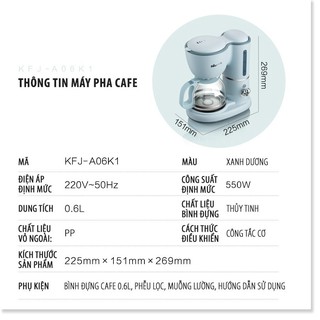 Máy Pha Cafe Nhỏ Giọt Bear KFJ-A06K1 - Cao cấp