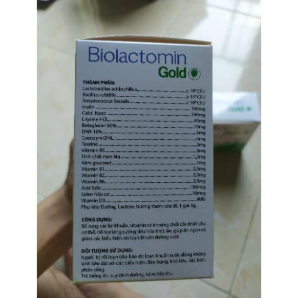 Biolactomin gold cho Bé hộp 30 gói