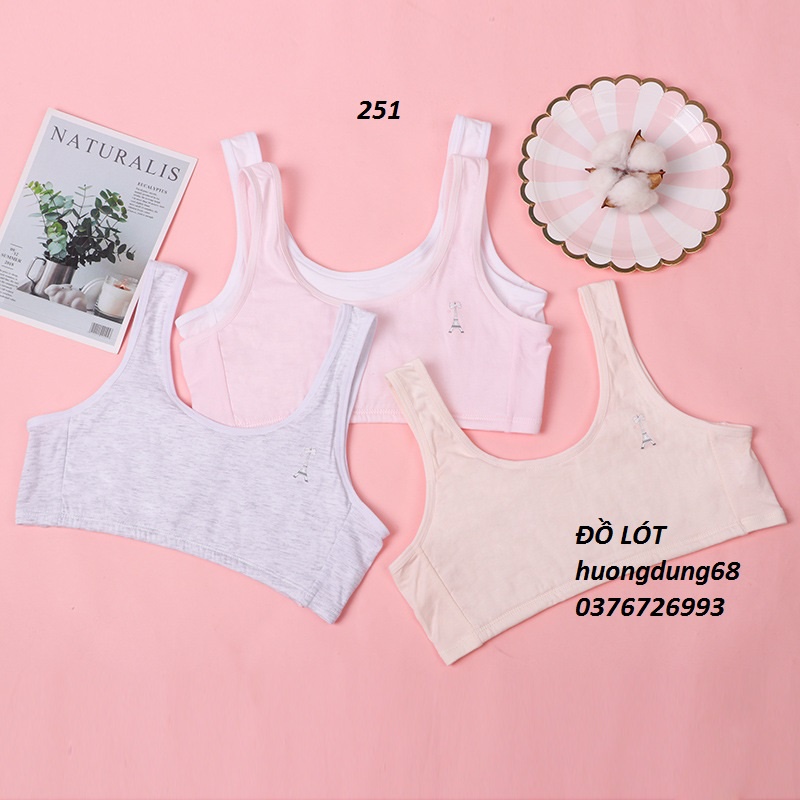 Bra / Áo Lá Học Sinh Cotton Không Mút Tháp Nơ( AL:251) Hàng Loại Đẹp.