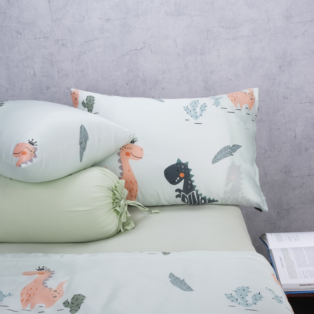 Bộ Chăn Ga Gối 5 Món Gòn Bedding Lụa Tencel Hoạ tiết Kích Thước 1m6x2m - 1m8x2m