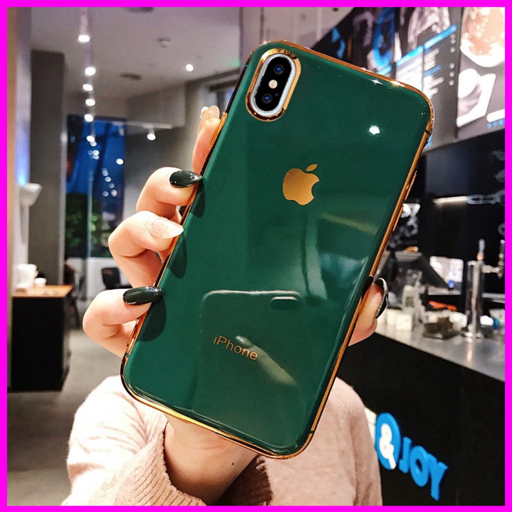 Ốp iphone - Ốp lưng Logo táo viền vàng 5/5s/6/6s/6plus/6s plus/7/8/7plus/8plus/x/xs/xs max/11/11pro max -NGOC LINHMOBILE