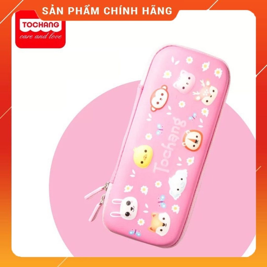 Hộp Bút Tochang Chính Hãng Họa Tiết In Nổi 3D Sinh Động, Siêu Nhẹ, Chống Thấm Nước Cho Bé Tiểu Học Khủng Long