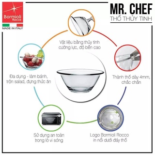 Thố thủy tinh Mr.Chef ( Bormioli Rocco)