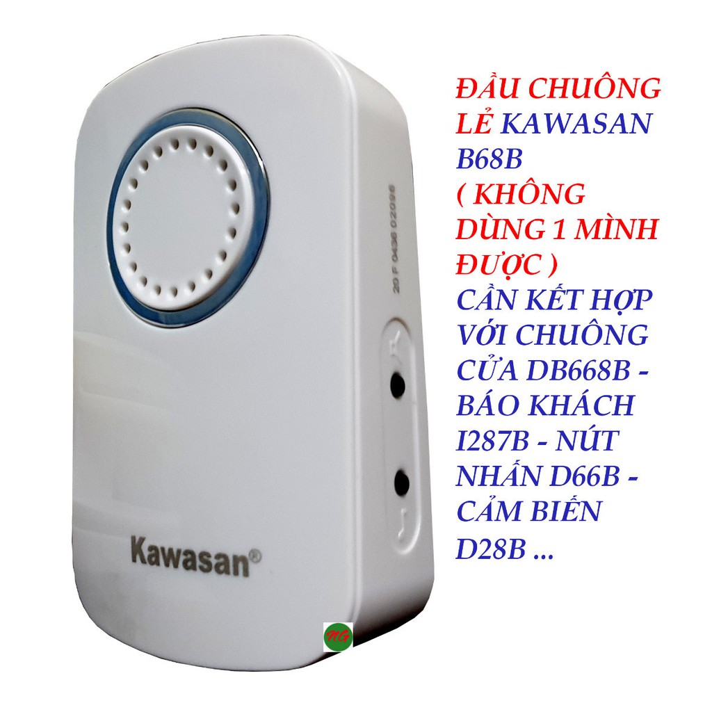 Đầu chuông lẻ Kawasan B68B - chi tiết rời không dùng 1 mình được - kết hợp với chuông DB668B hoặc I287B