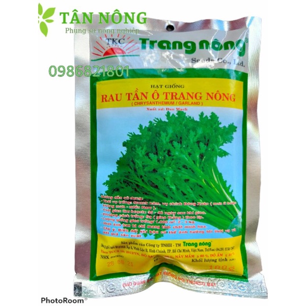 hạt giống rau tần ô trang nông gói 100g