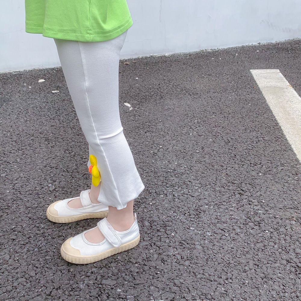 Quần Ống Loe Hoa Mỏng Co Giãn Thời Trang Mùa Hè Hàn Quốc Hàng Mới 2022 Dành Cho Bé Gái