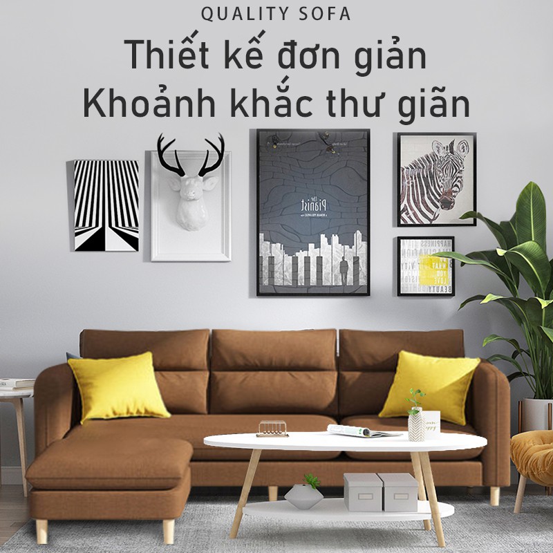 FU440 - Sofa sang trọng nhẹ Bắc Âu giường sofa hai người ba người đơn giản phòng khách