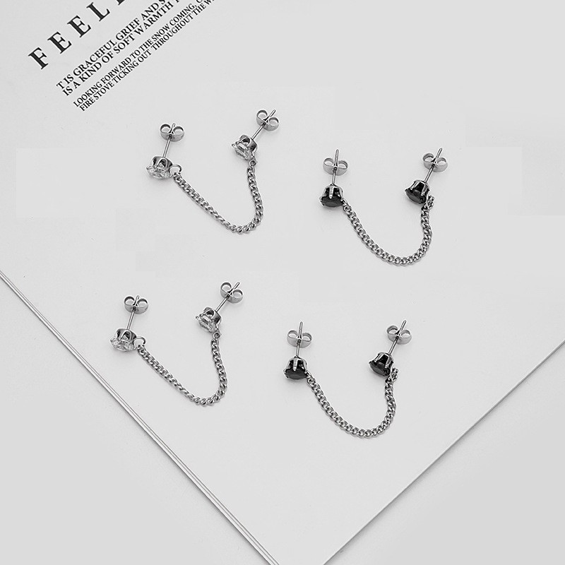 Khuyên titan 2 đầu kim xỏ FT xích cá tính