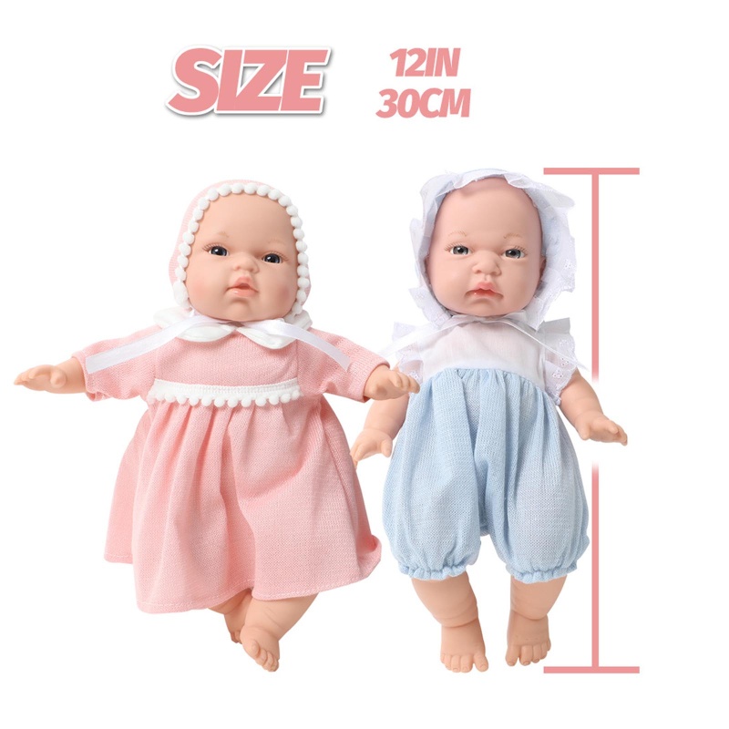 Búp Bê Em Bé Sơ Sinh Bằng Chất Liệu Vinyl Toàn Thân Màu Xanh Lá Cây Dễ Thương Giống Thật