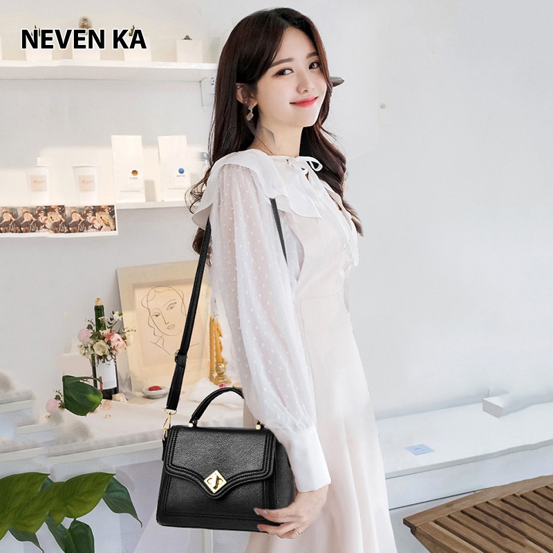 [Mã WABRWB24 giảm 30K đơn 99K] Túi xách nữ công sở khóa xoay xinh xắn thương hiệu NEVENKA N9124 | BigBuy360 - bigbuy360.vn