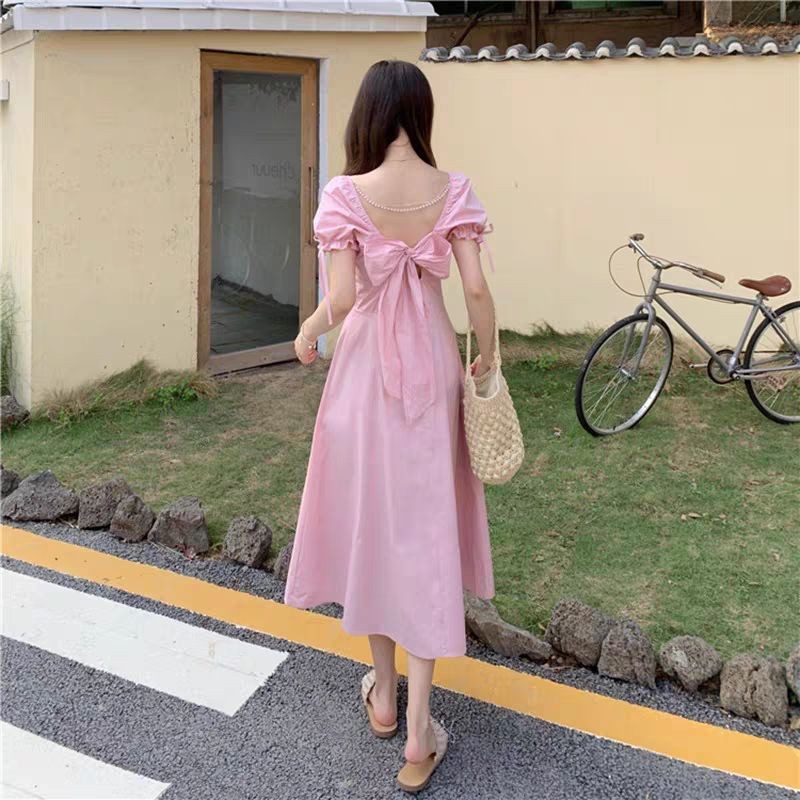 (L214) Đầm tiểu thư thắt nơ (bảng size ở cuối)