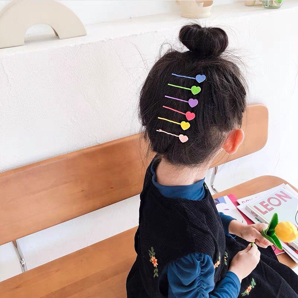 Set Kẹp Tóc Hình Nơ / Ngôi Sao / Trái Tim / Mặt Cười Màu Kẹo Ngọt Ngào Dễ Thương Phong