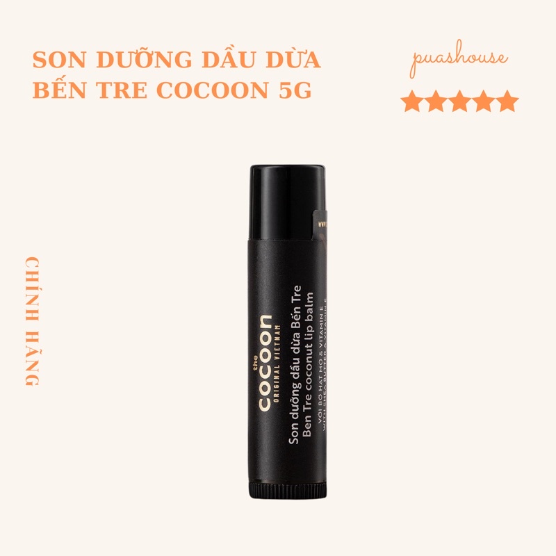 SON DƯỠNG DẦU DỪA BẾN TRE COCOON CHO MÔI MỀM MỊN 5G CHÍNH HÃNG