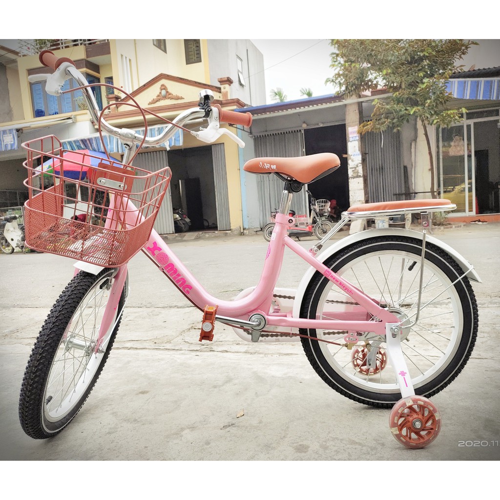 Xe đạp mini Xaming size 12, 14, 16, 18, 20 inch cho bé gái 2-4t, 4-5t, 5-7t, 6-9t, 7-11t