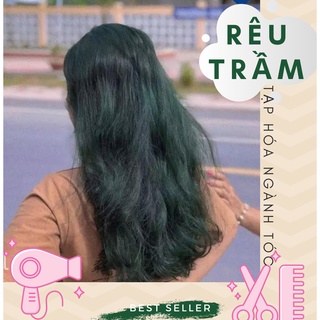Thuốc nhuộm tóc màu Rêu Trầm Không Tẩy + kèm trợ nhuộm