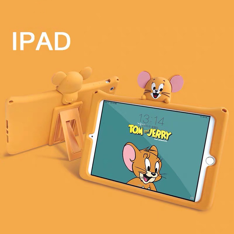 Ốp lưng máy tính bảng họa tiết chuột Jerry cho IPad 2018 Mini1/2/3 Mini4 Mini5 ipad6/ipad Air2