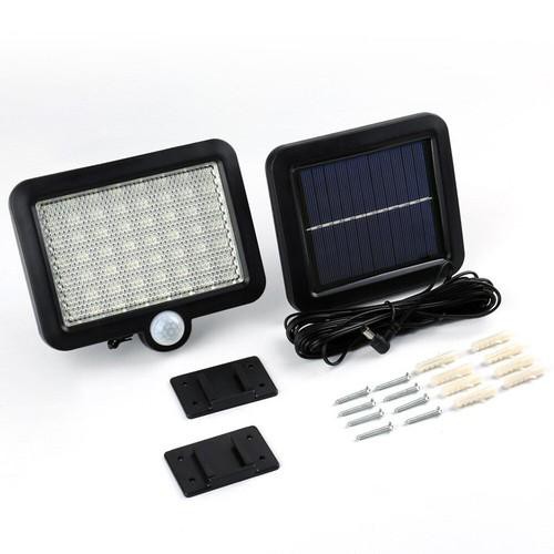 ĐÈN LED CẢM BIẾN HỒNG NGOẠI TỰ SÁNG KHI THẤY NGƯỜI NĂNG LƯỢNG MẶT TRỜI VỚI 56 LED SIÊU SÁNG KÈM ĐIỀU KHIỂN VÀ 5M DÂY SẠC