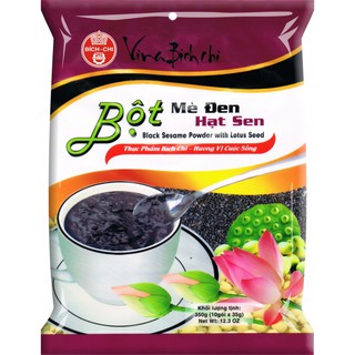 BỘT MÈ ĐEN HẠT SEN BÍCH CHI 350g (10gói x 35g) - Bột pha sẵn uống liền tiện dụng bổ dưỡng vừng đen hạt sen Vina Bichchi