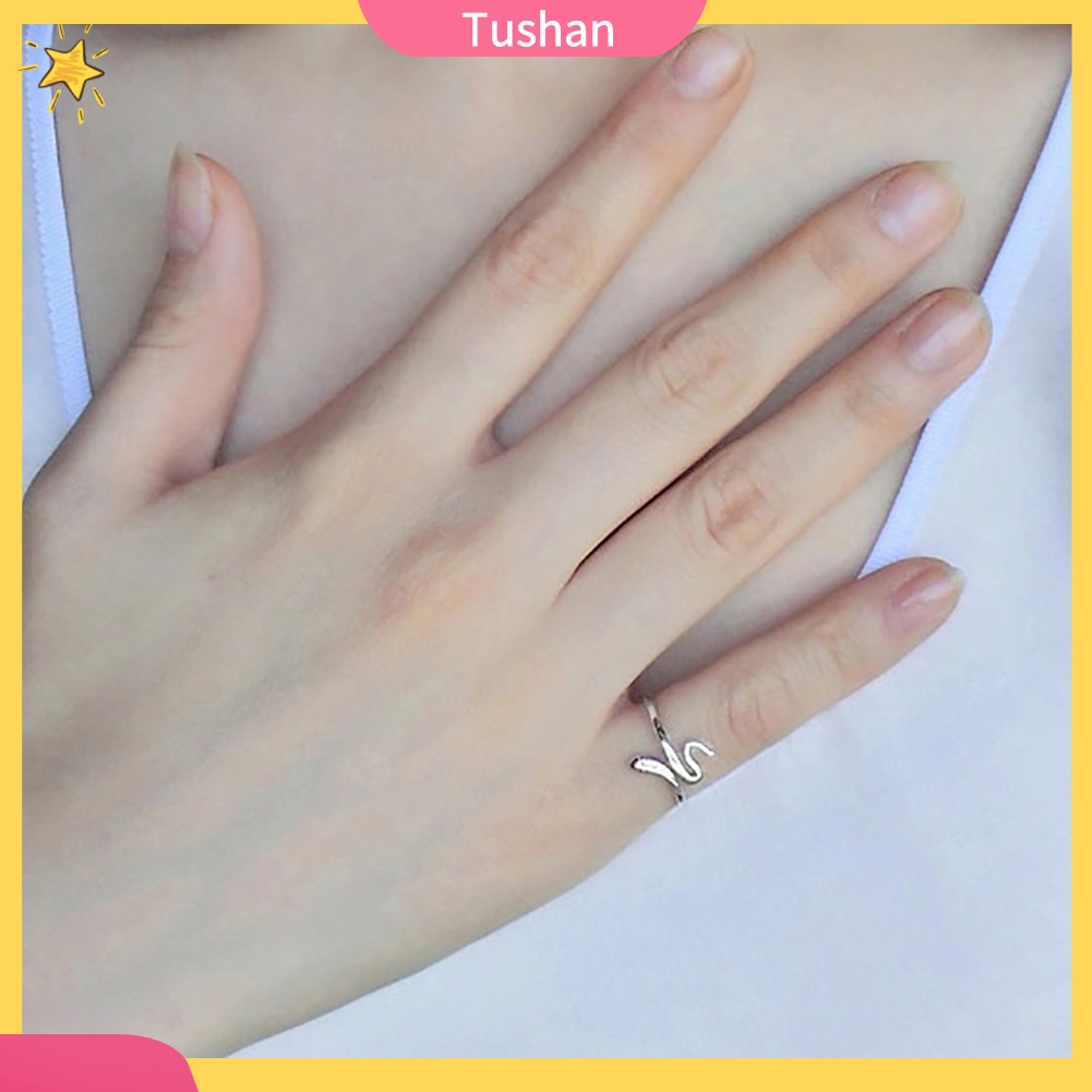 Nhẫn Hở Hợp Kim Hình Rắn Độc Đáo
